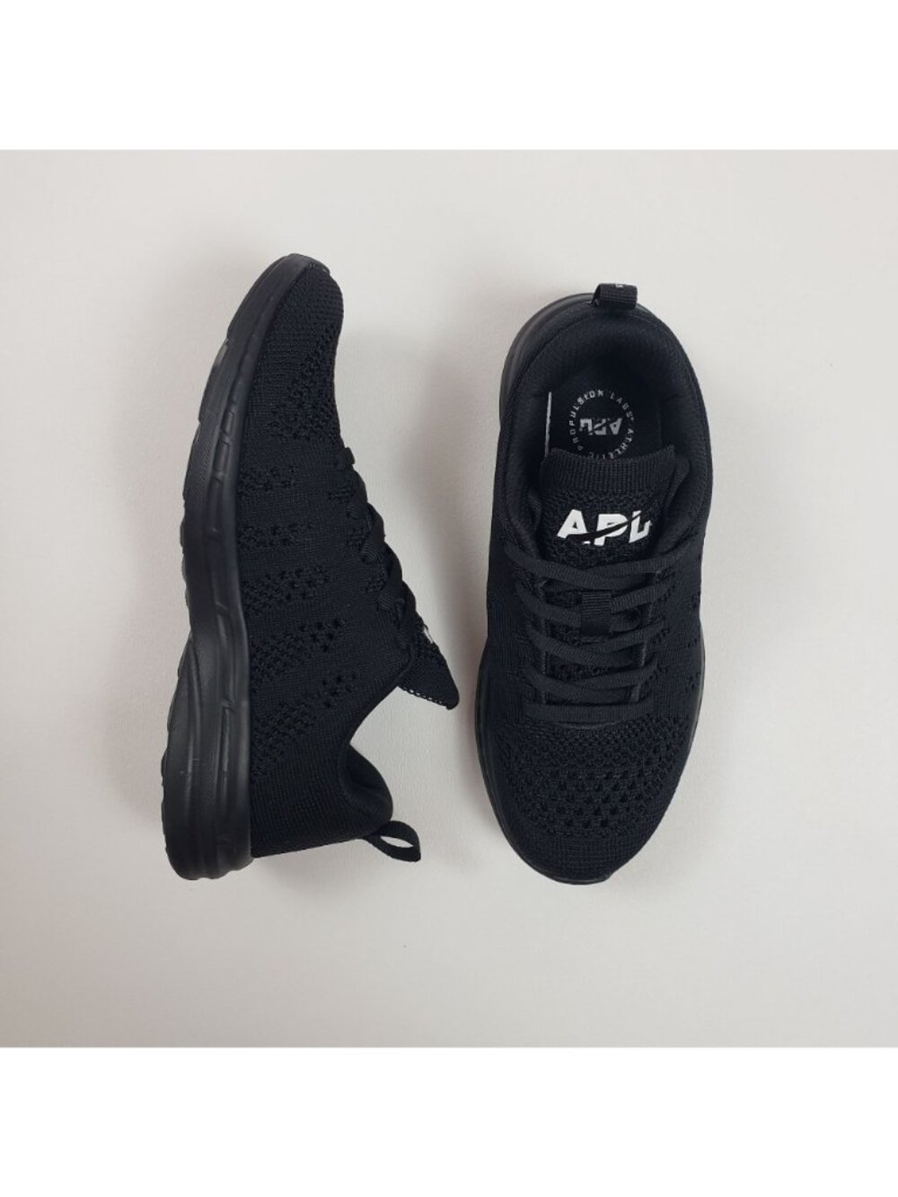 APL TechLoom Pro Black Black White Women’s Size 5 Athletic Knit Running Shoes - Picture 4 of 16